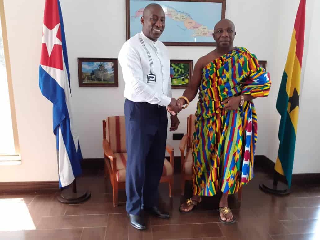 You are currently viewing HRM Odeneho Dr Afram Brempong III paid a courtesy call on the Cuban Ambassador to Ghana, Pedro Luis Despaigne Gonzàlez