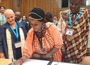 United Nations AIDO signs the Human Rights Declaration to commemorate the 75 Anniversary of the UN. Declaration of Human Rights.