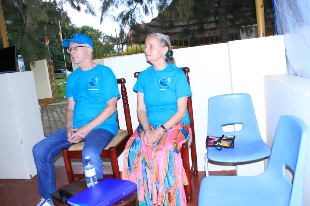 Princess Ulrike Pohlman and Chief Udo Pohlman from AIDO in Uganda on the drug free Teso Campaign in Serere